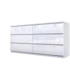 Chest of drawers 1500x376x730 mm Bright MDF white gloss order